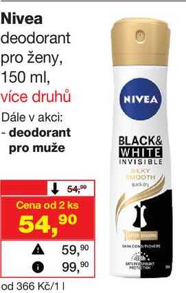Nivea deodorant pro ženy, 150 ml Barvy a laky drogerie 