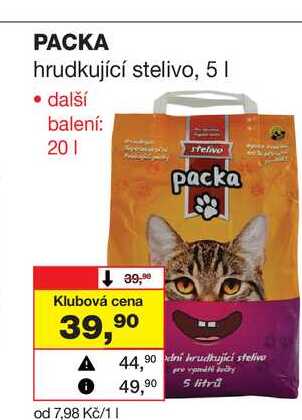 PACKA hrudkující stelivo, 5l