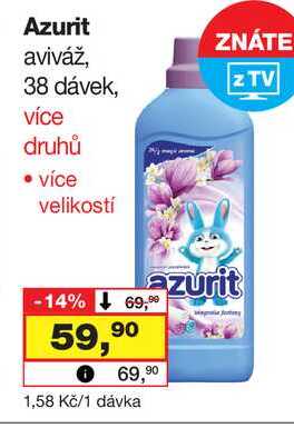 Azurit aviváž, 38 dávek Barvy a laky drogerie 