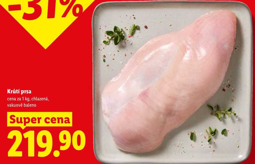Krůtí prsa, cena za 1 kg