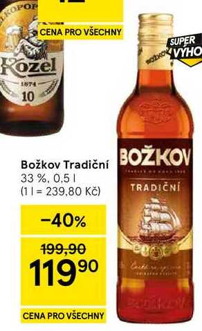 Božkov Tradiční 33%, 0,5 l
