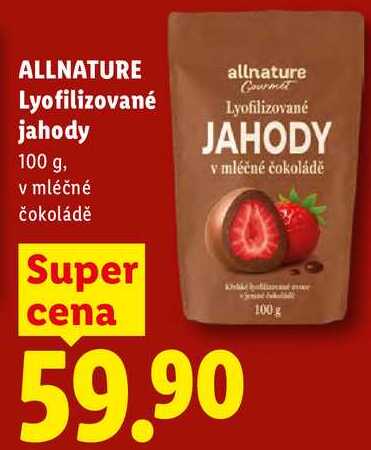 ALLNATURE Lyofilizované jahody, 100 g