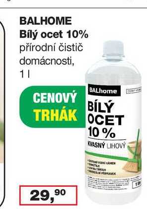 BALHOME Bílý ocet 10% 1 l