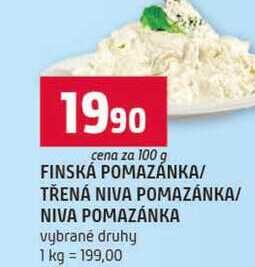 FINSKÁ POMAZÁNKA TŘENÁ NIVA POMAZÁNKA NIVA POMAZÁNKA vybrané druhy 100g