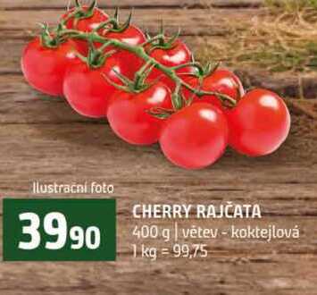 CHERRY RAJČATA 400 g větev koktejlová