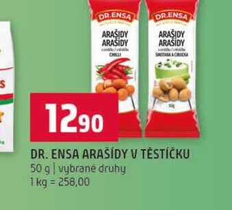 DR. ENSA ARAŠÍDY V TĚSTÍČKU 50 g vybrané druhy