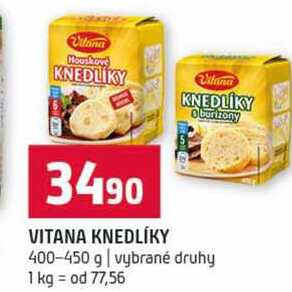 VITANA KNEDLÍKY 400-450 g vybrané druhy