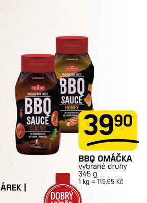 BBQ OMÁČKA vybrané druhy 345 g