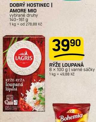 RÝŽE LOUPANÁ 8 x 100 g l varné sáčky