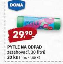 PYTLE NA ODPAD zatahovací, 30 litrů 20 ks 