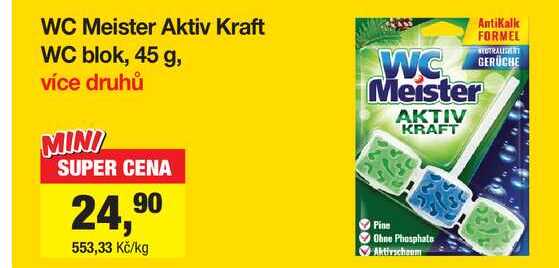 WC Meister Aktiv Kraft WC blok, 45 g