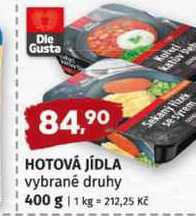 HOTOVÁ JÍDLA vybrané druhy 400 g