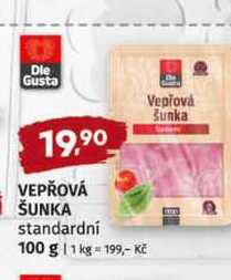 VEPŘOVÁ ŠUNKA standardní 100 g