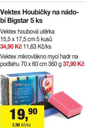 Vektex Houbičky na nádobí Bigstar 5 ks Šlak