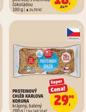 Proteinový chléb Karlova koruna 200g