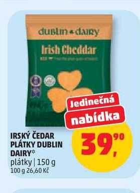 IRSKÝ ČEDAR PLÁTKY DUBLIN DAIRY 150g