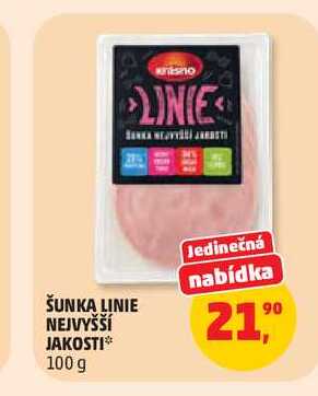 ŠUNKA LINIE NEJVYŠŠÍ JAKOSTI 100g