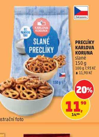 PRECLÍKY KARLOVA KORUNA slané 150 g