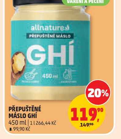 PŘEPUŠTĚNÉ MÁSLO GHÍ 450ml