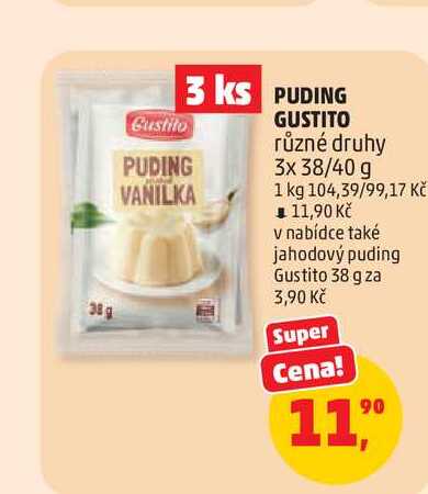 PUDING GUSTITO 3x38/40g