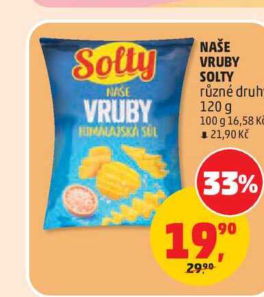 NAŠE VRUBY SOLTY různé druh 120 g