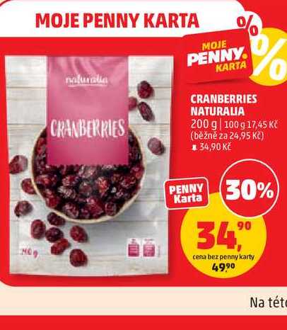 CRANBERRIES NATURALIA 200 g 