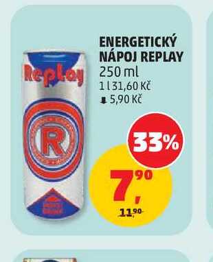 ENERGETICKÝ NÁPOJ REPLAY 250 ml