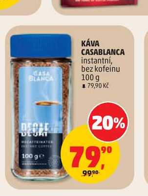 KÁVA CASABLANCA instantní, bez kofeinu 100 g