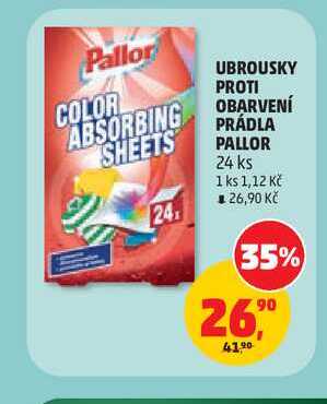 UBROUSKY PROTI OBARVENÍ PRÁDLA PALLOR 24 ks