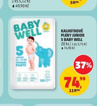 KALHOTKOVÉ PLENY JUNIOR 5 BABY WELL 20 ks