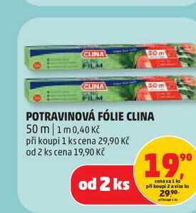 POTRAVINOVÁ FÓLIE CLINA 50 m
