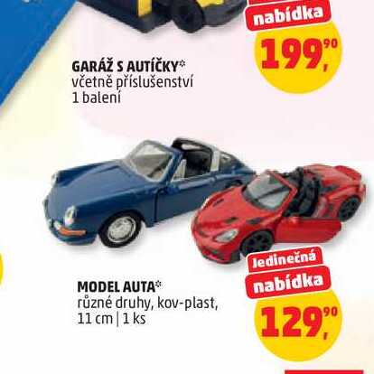 MODEL AUTA* nabídka různé druhy, kov-plast, 11 cm | 1 ks