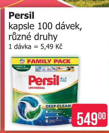 Persil kapsle 100 dávek, různé druhy 