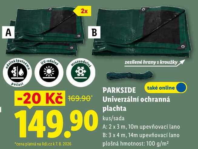 PARKSIDE Univerzální ochranná plachta