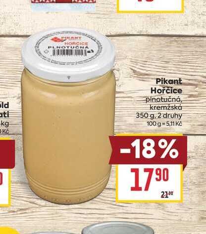 Pikant Hořčice plnotučná, kremžská 350 g