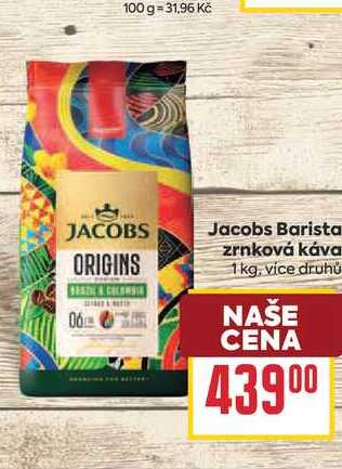 Jacobs Barista zrnková káva 1 kg