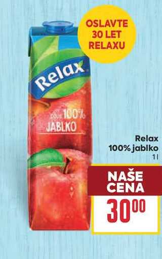 Relax 100% jablko 1l