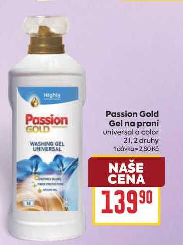 Passion Gold Gel na prani universal a color 2l BILLA