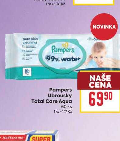 Pampers Ubrousky Total Care Aqua 60 ks