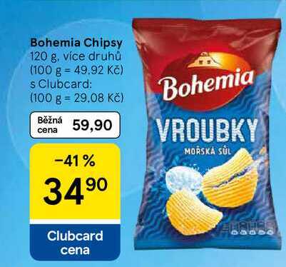 Bohemia Chipsy, 120 g, více druhů 