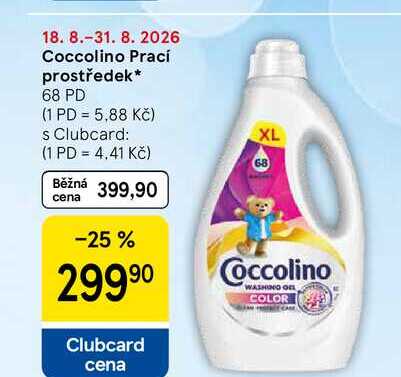 Coccolino Prací prostředek, 68 PD Tesco