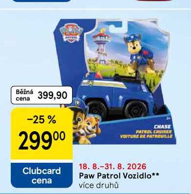 Paw Patrol Vozidlo, více druhů