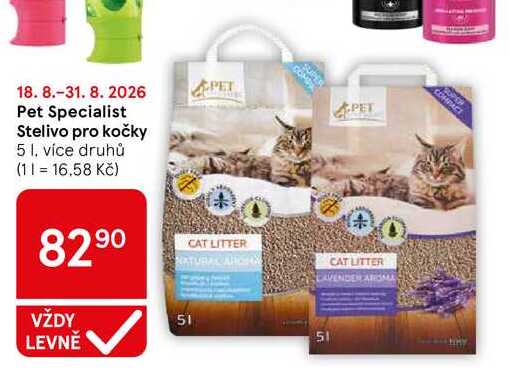 Pet Specialist Stelivo pro kočky, 5 l
