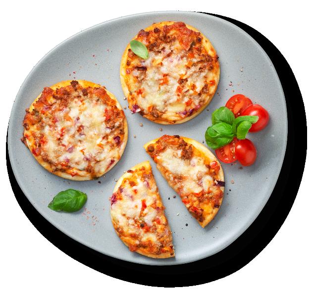 Mini pizza Burger style