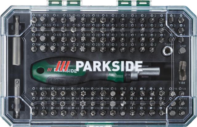 PARKSIDE Sada bitů s ráčnou 115dílná
