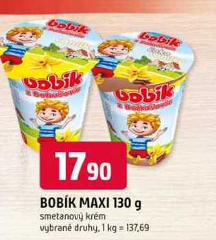 BOBÍK MAXI 130 g smetanový krém 