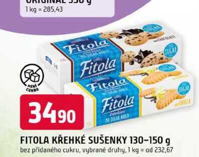 FITOLA KŘEHKÉ SUŠENKY 130-150 g