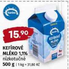 RANKO KEFÍROVÉ MLÉKO 1,1% nízkotučné 500 g