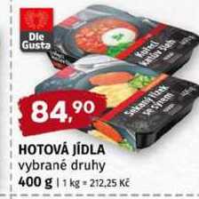 DLE GUSTA HOTOVÁ JÍDLA vybrané druhy 400 g