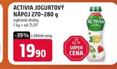 ACTIVIA JOGURTOVÝ NÁPOJ 270-280 g 